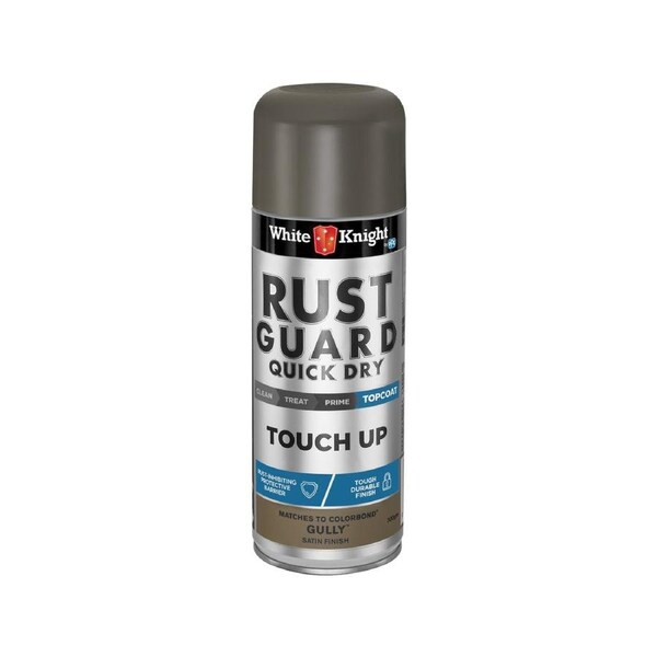White Knight Rust Guard 300g Gully Satin Touch Up Spray Paint