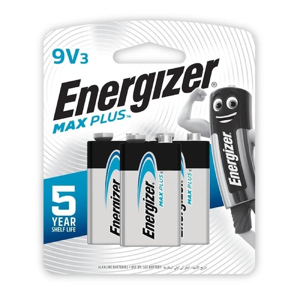 Energizer 9V Batteries - Alkaline - Long Lasting Power - 3 Pack