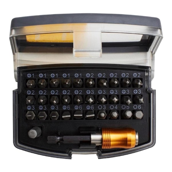 Craftright 32 Piece Screwdriver Bit Set - Chrome Vanadium Steel - Durable