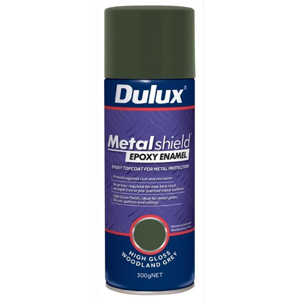 Dulux Metalshield Epoxy Spray Paint - 300g - Gloss - Woodland Grey