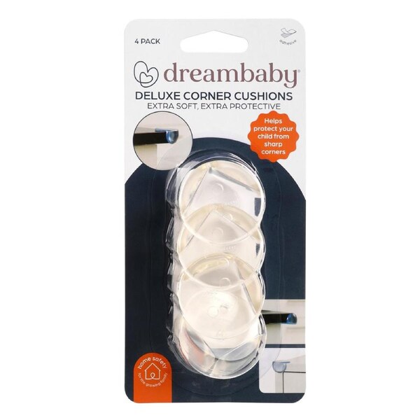 Dreambaby Child Safety Corner Cushions - 4 Pack - PVC - Clear - Safe
