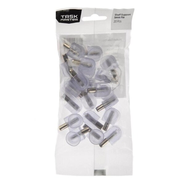 Taskmaster Suction Cup Shelf Supports - 5mm Pin - Rubber - Easy Install