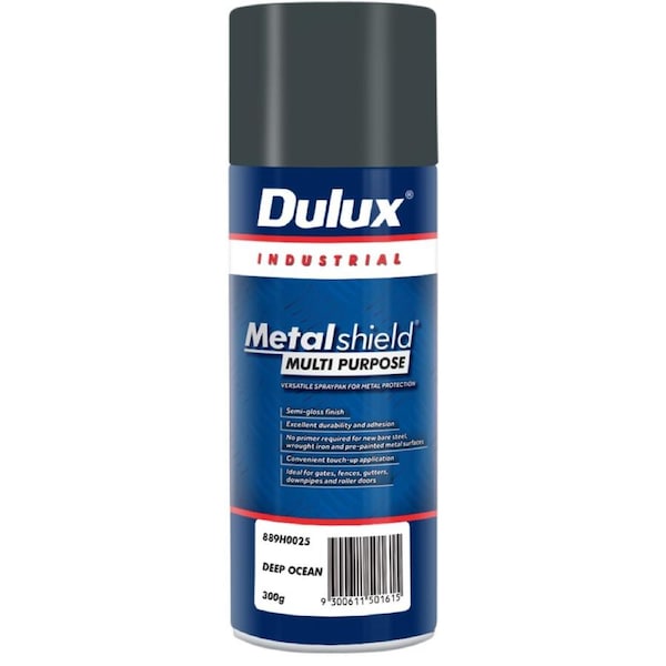 Dulux Metalshield Spray Paint Deep Ocean 300g Semi Gloss Durable