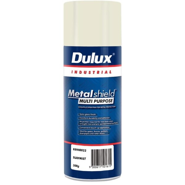 Dulux Metalshield Spray Paint Surf Mist 300g Semi Gloss Durable Finish