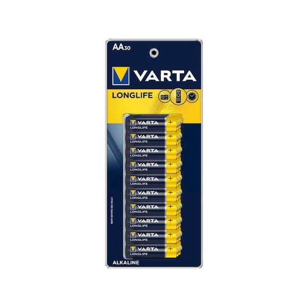 Varta AA Alkaline Batteries - 30 Pack - High Performance - Durable