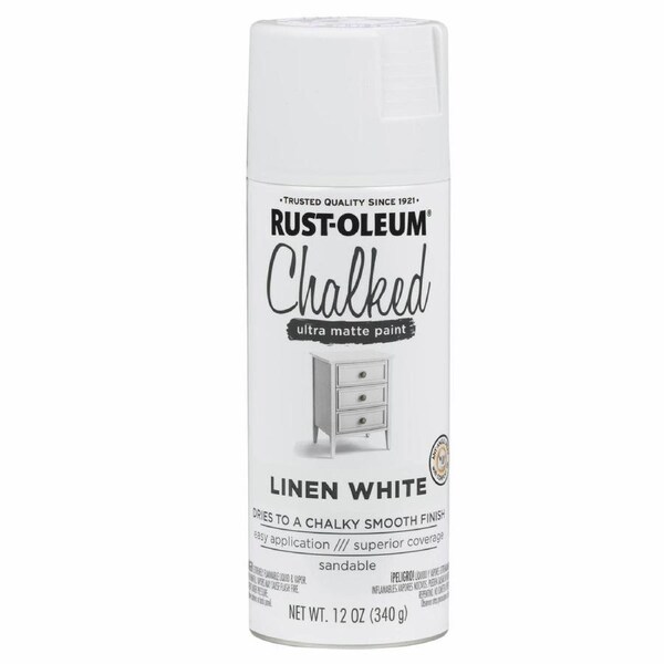 Rust-Oleum Ultra Matt Chalked Spray Paint - 340g - Linen White - Fast Drying