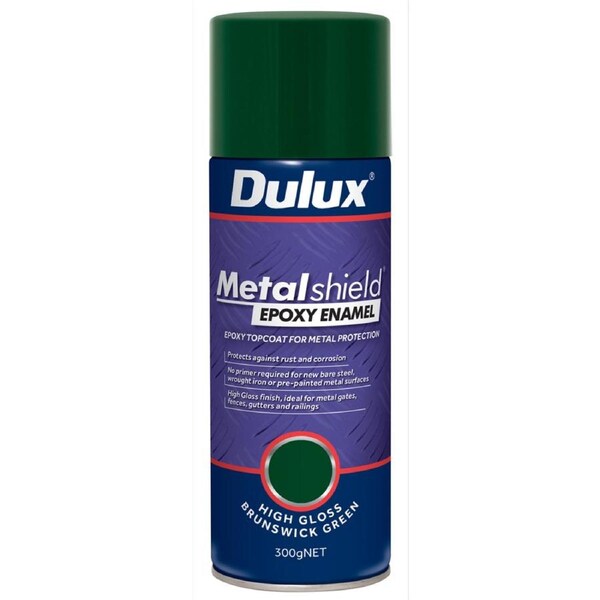 Dulux Metalshield Epoxy Enamel Gloss Spray Paint 300g Brunswick Green