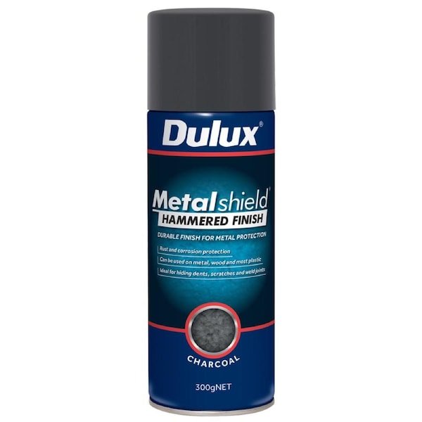 Dulux 300g Metalshield Hammered Finish Spray Paint Charcoal