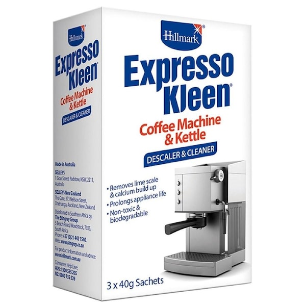 Hillmark Expresso Kleen 40g Citric Extracts Kettle Cleaner 3 Pack