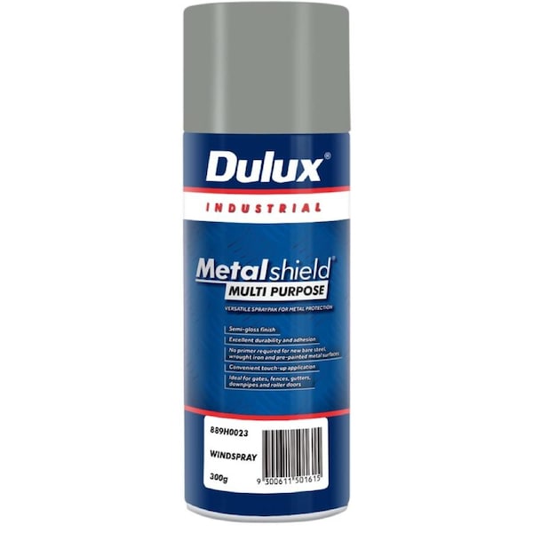 Dulux Metalshield Spray Paint 300g Windspray Semi-Gloss Durable Finish