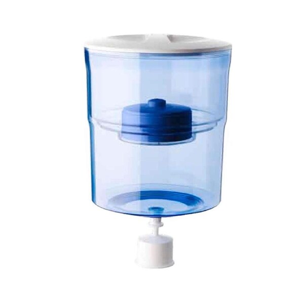 Aquaport 6.5L Water Filter Bottle Plastic Clear and Blue
