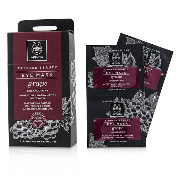 Apivita Express Beauty Eye Mask with Grape (Line Smoothing) 6x(2x2ml) 6x(2x2ml)