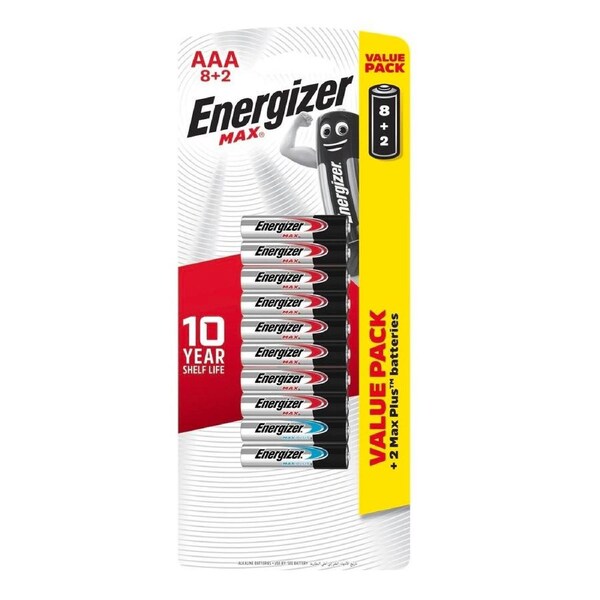 Energizer Max Batteries - AAA - Alkaline - Long Lasting - 8 Pack