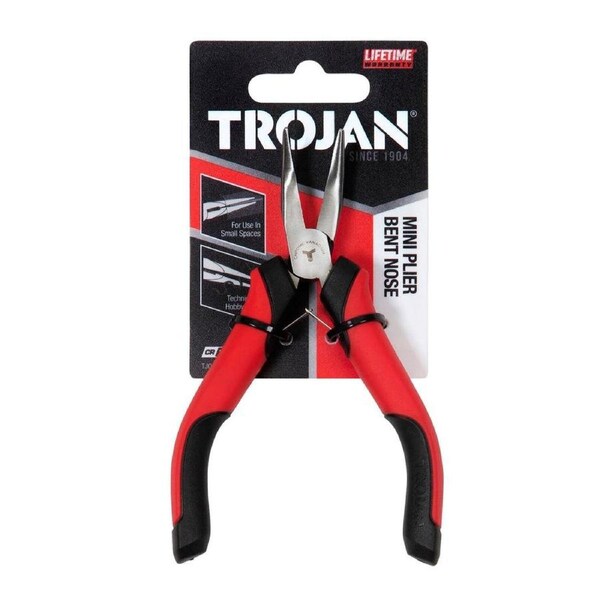 Trojan Mini CRV Bent Nose Plier Red and Black