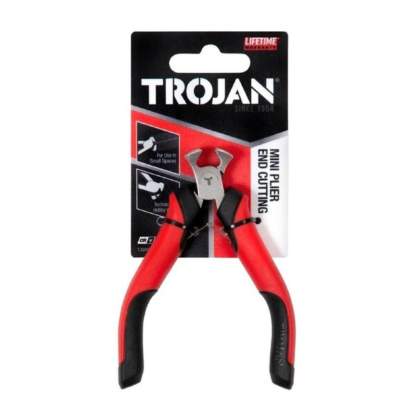 Trojan Mini End Cutting Plier - Chrome Vanadium - 56mm x 115mm - Red and Black