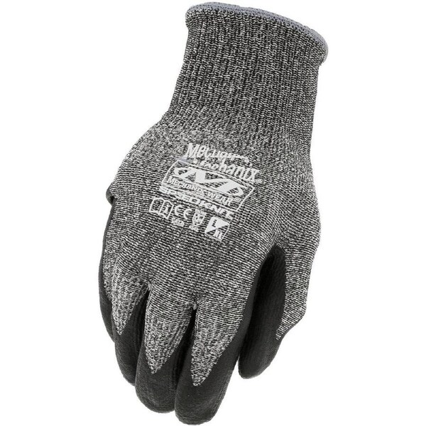 Mechanix Wear Large Speedknit CR5 Gloves - Cut Resistant - Nitrile Coated - Black & Grey - 127mm x 305mm