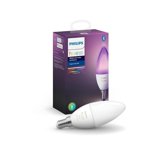 Philips Hue P45 E14 LED Smart Candle 470lm 6W - Colour Changing - Dimmable