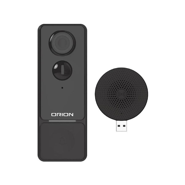 Orion Grid Connect Smart Rechargeable Video Doorbell Camera - 2K HD - Two-Way Audio - Motion Detection - IP65 Weather Resistant