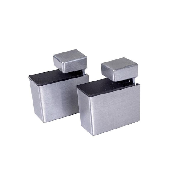 Flexi Storage Aluminium Rectangle Shelf Clip 2 Pack 5-22mm Silver
