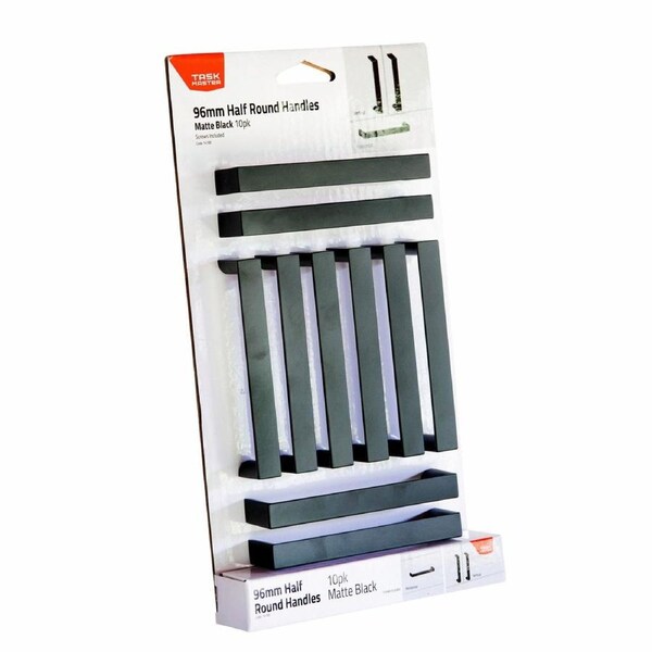Taskmaster Cabinet Handles - 10 Pack - 96mm - Matte Black