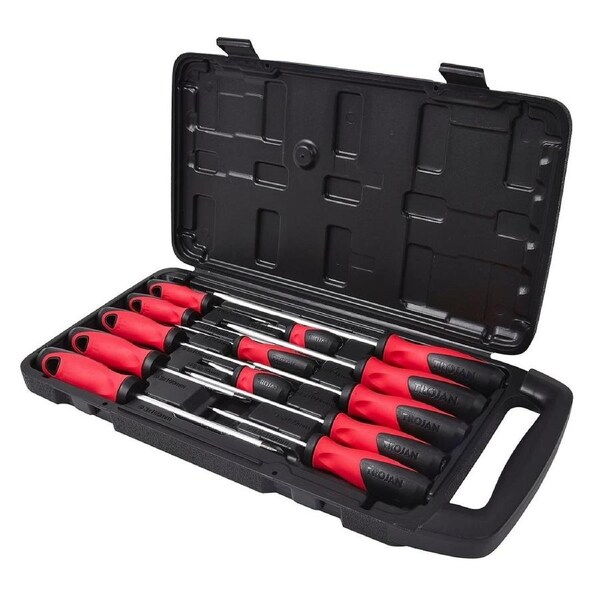 Trojan 13 Piece Screwdriver Set - Chrome Vanadium Steel - 230mm x 50mm x 465mm