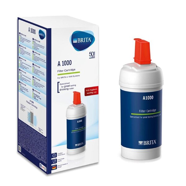 Brita a1000 Undersink Filter - 106mm x 232mm - Grey/White - 6 Months