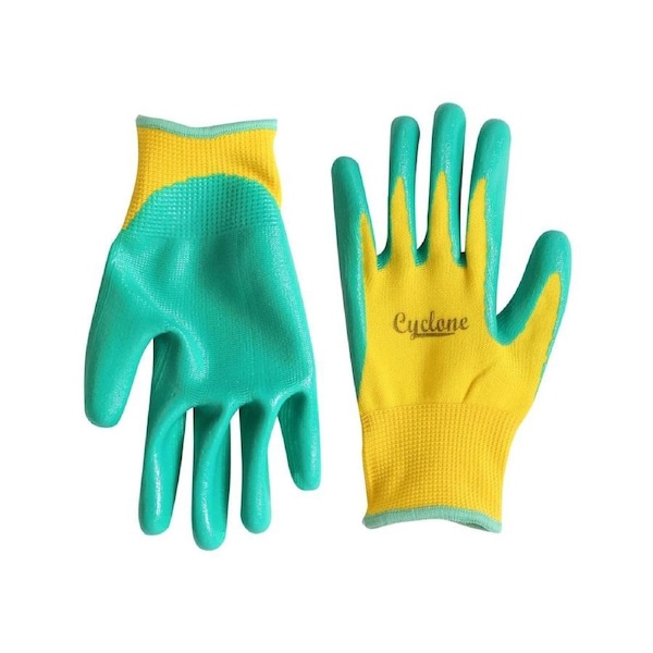Cyclone Medium Kids Garden Gloves - 90mm x 180mm - Non-Slip Grip