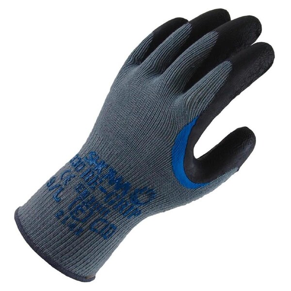 Lynn River Showa 330 Re-Grip Gardening Gloves Large Grey and Black Latex Water Resistant