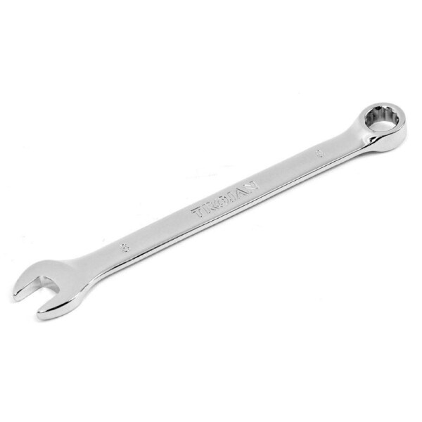Trojan 8mm Combination Spanner - Polished Chrome Vanadium - High Torque - Lifetime Warranty
