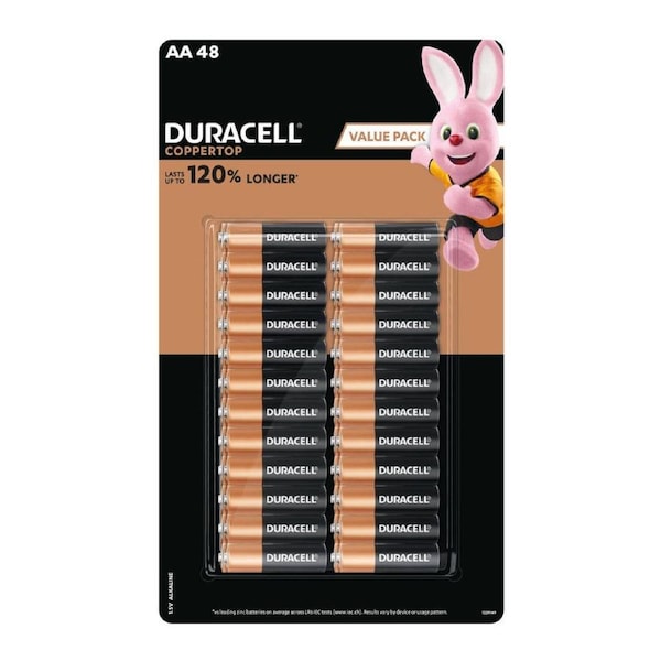Duracell Coppertop AA - 48 Pack - Alkaline - Long Lasting Power
