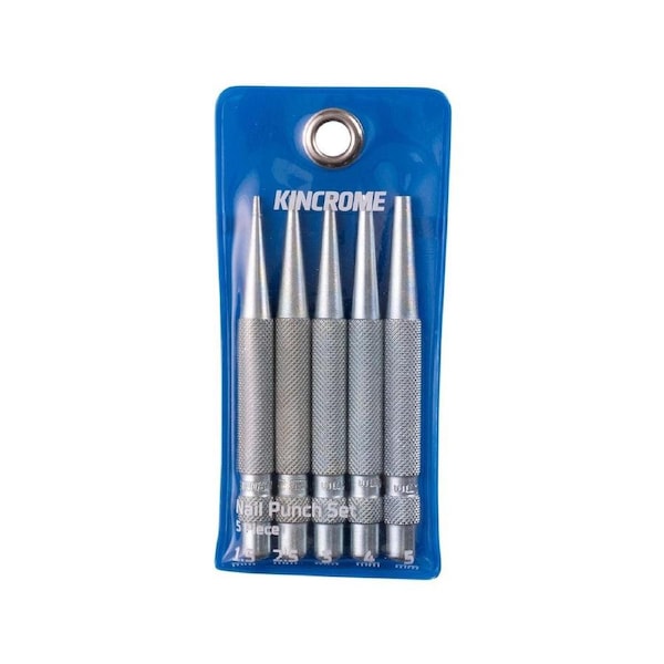 Kincrome 5 Piece Nail Punch Set - Chrome Vanadium Steel - 1.5mm to 5mm