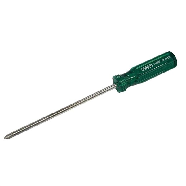 Stanley 150mm No2 Phillips Screwdriver - Green - Durable Alloy Steel
