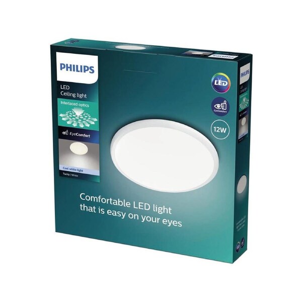 Philips Oyster LED Ceiling Light 12W 1400lm Cool White - Wall/Ceiling Mount