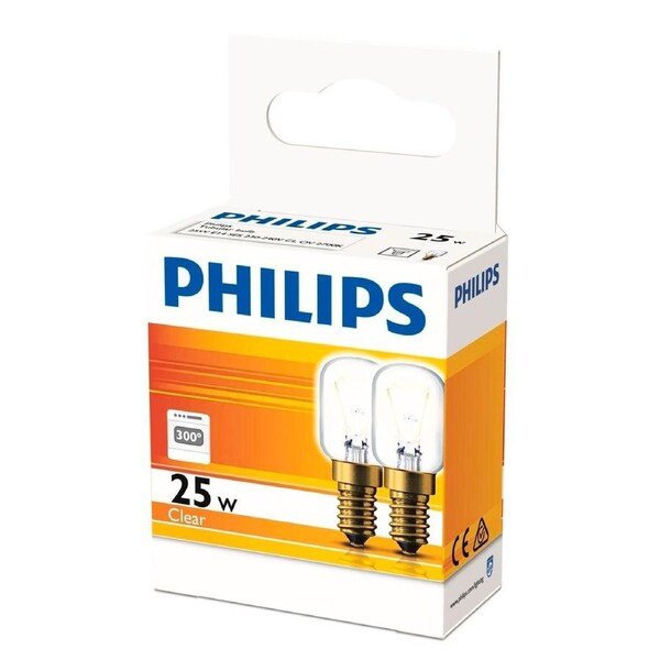 Philips Oven Globe - 25mm - Clear Glass - 172 Lumens - E14 Base