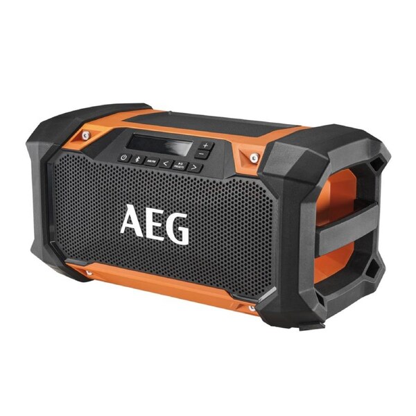 AEG 18V 240V Dual Speaker Hybrid Radio - 2 x 15W - Bluetooth - Water Resistant