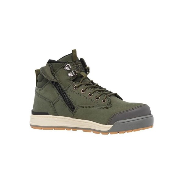Hard Yakka Size 12 Olive Safety Boot - Steel Toe - Heat Resistant - Slip Resistant