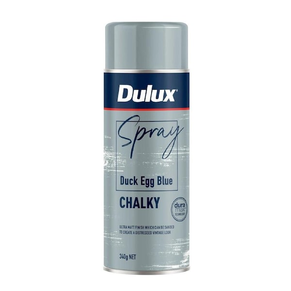 Dulux 340g Chalky Classic Spray Paint - Duck Egg Blue - Fast Drying - 0.34L