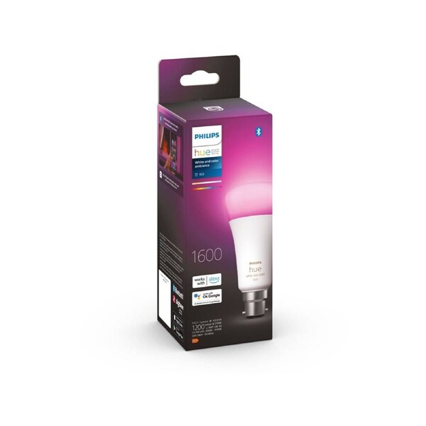 Philips Hue A67 B22 LED Smart Globe 15W 1600lm - Colour & White Light