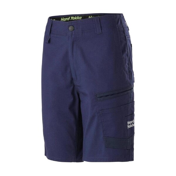 Hard Yakka Women's Raptor Mid Shorts Size 18 - Navy - Durable Comfort