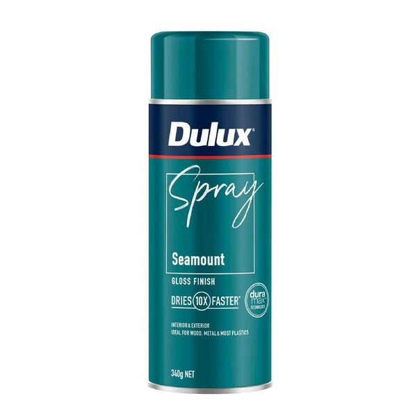 Dulux Spray Paint 340g Gloss Seamount - Fast-Drying - Self-Priming - Durable
