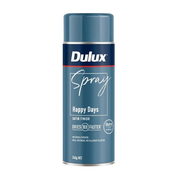 Dulux Spray Paint 340g Satin - Fast Drying - Self-Priming - 0.34L