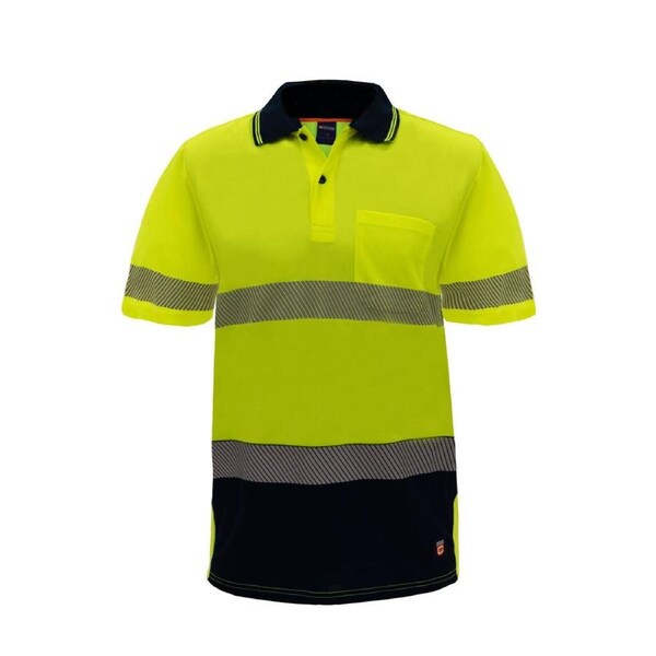 Citeco Yellow Hi Vis Short Sleeve Polo 2XL - Lightweight - Breathable - Reflective