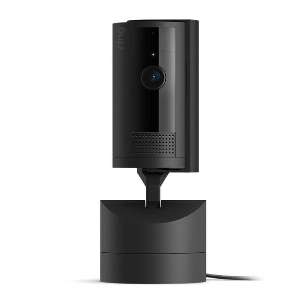Ring Black Pan Tilt Indoor Camera - 360o Coverage - HD Video - Black