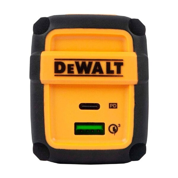 Dewalt 49W 2 Port USB PD Fast Charger - Rugged Design - Quick Charge 3.0
