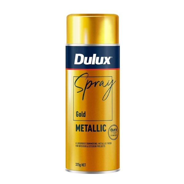 Dulux Spray Paint 325g Metallic Gold - Fast Drying - Self-Priming - 0.325L