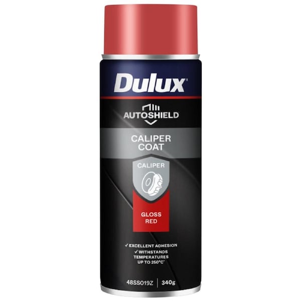 Dulux Autoshield Spray Paint - 340g Red Caliper - 250oC Resistance - 1m2 Coverage