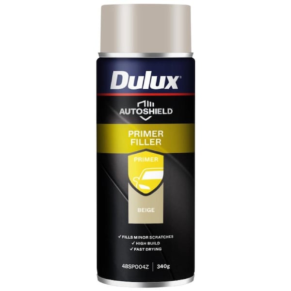 Dulux Autoshield Spray Paint Primer Filler 340g 0.34L Beige - Fast Drying