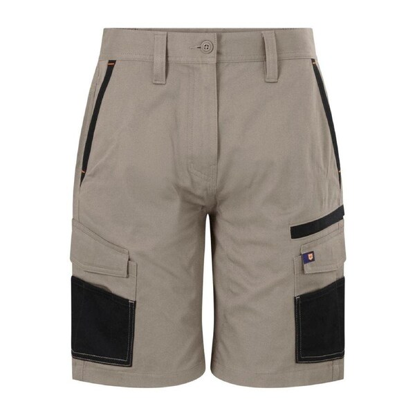 Citeco Size 18 Womens Mid Shorts - Cotton Stretch - Khaki - Comfort & Versatility
