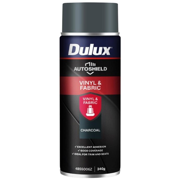 Dulux Autoshield Spray Paint 340g Charcoal - Vinyl & Fabric - 1.5m2 Coverage