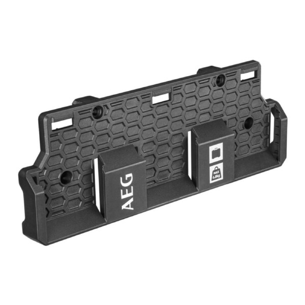 AEG 3 Port 18V Battery Holder - Holds 3 Batteries - High-Impact Resin - 114mm x 26mm x 294mm
